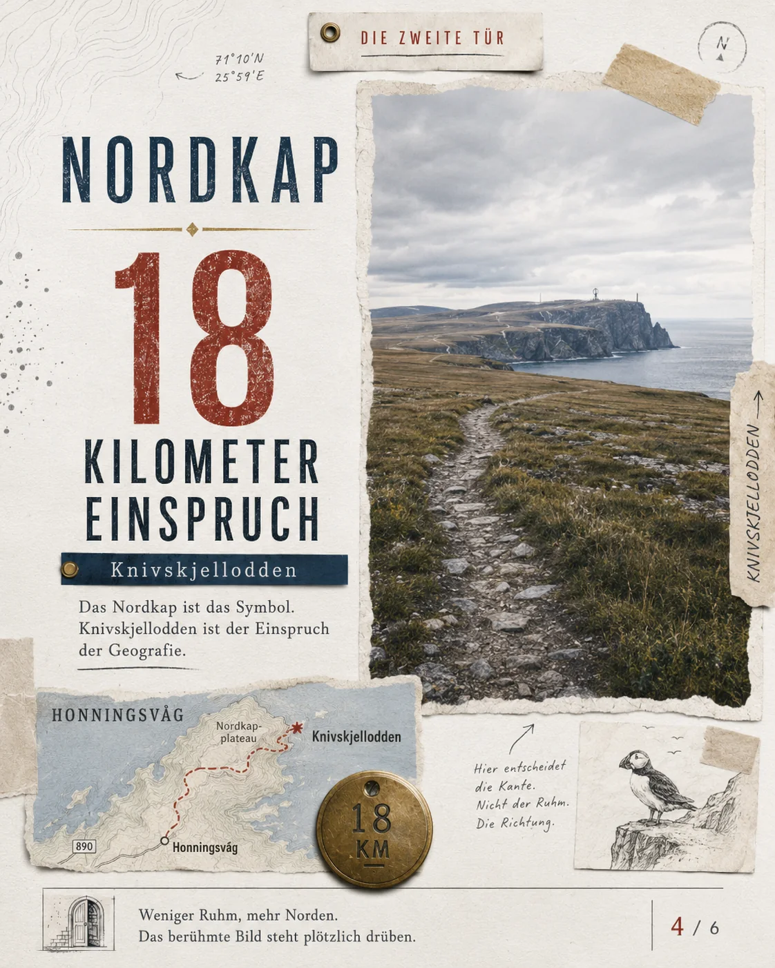 Knivskjellodden Wanderung